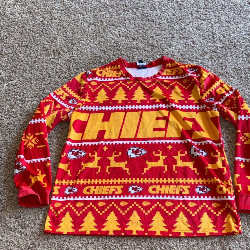 Kansas City Chiefs NFL team apparel pajama top size large